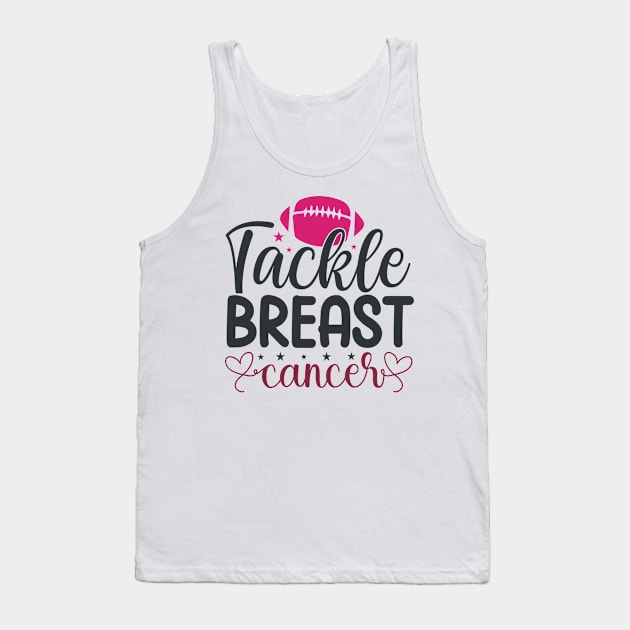 Tackle Breast Cancer Tank Top by Fox1999